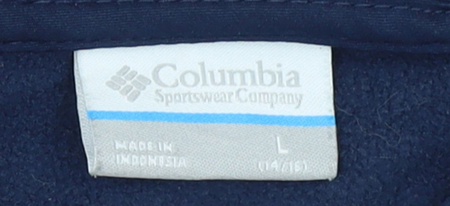 Columbia Boys Blue Colourblock Full Zip Hooded Fleece Jacket Size 14 Years