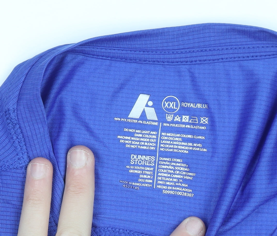 Dunnes Stores Men’s Royal Blue XXL Short Sleeve Crew Neck T-Shirt