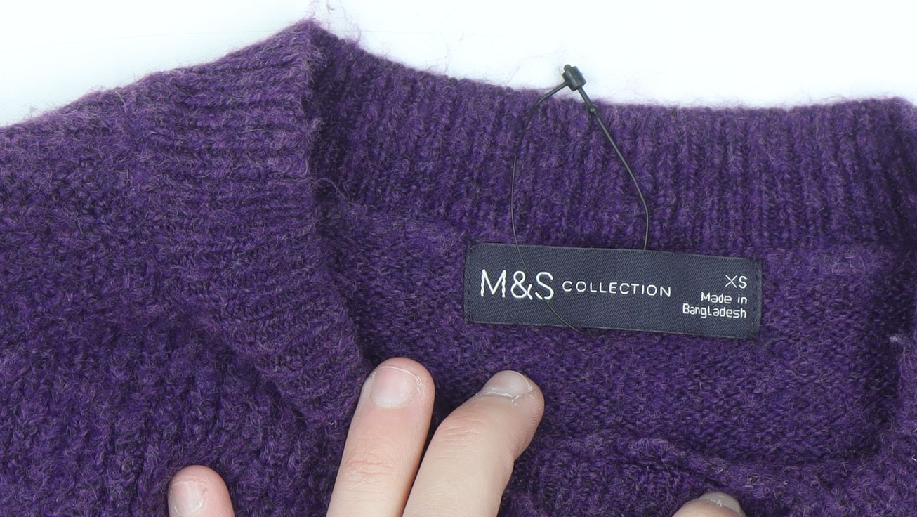 Marks and Spencer Women’s Purple Knit Jumper Dress XS