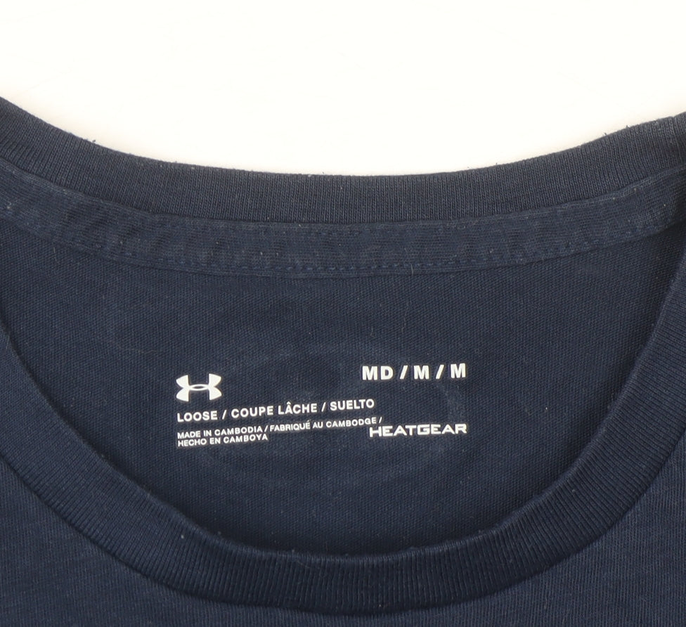 Under Armour Men's Blue HeatGear Short Sleeve Sports T-Shirt M