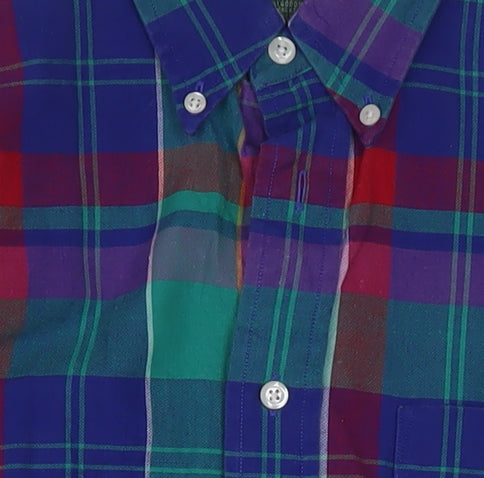 Hunt Club Men's Multicoloured Check Cotton Button-Up XL Tall Shirt