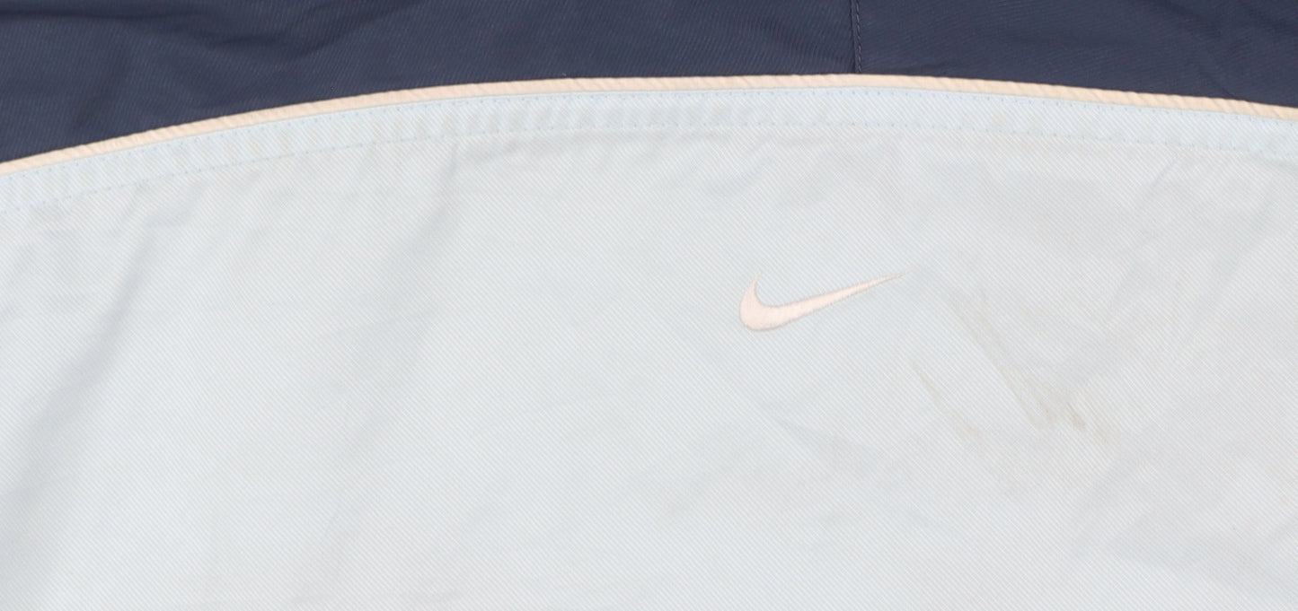 Nike Women’s Blue L Windbreaker Jacket Lightweight Zip Up