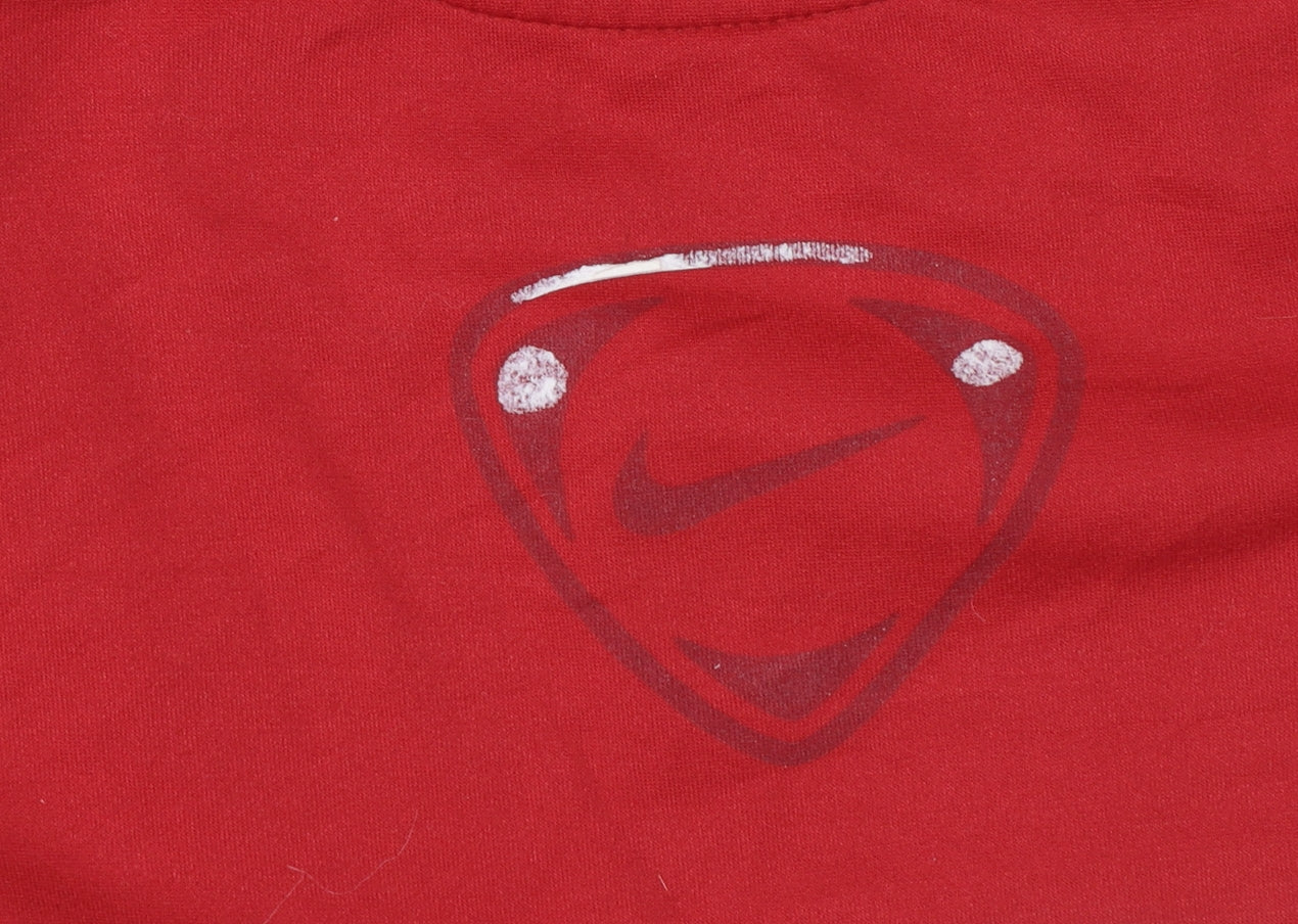 Nike Men's Red Pullover Sweatshirt L Long Sleeve Sports Style