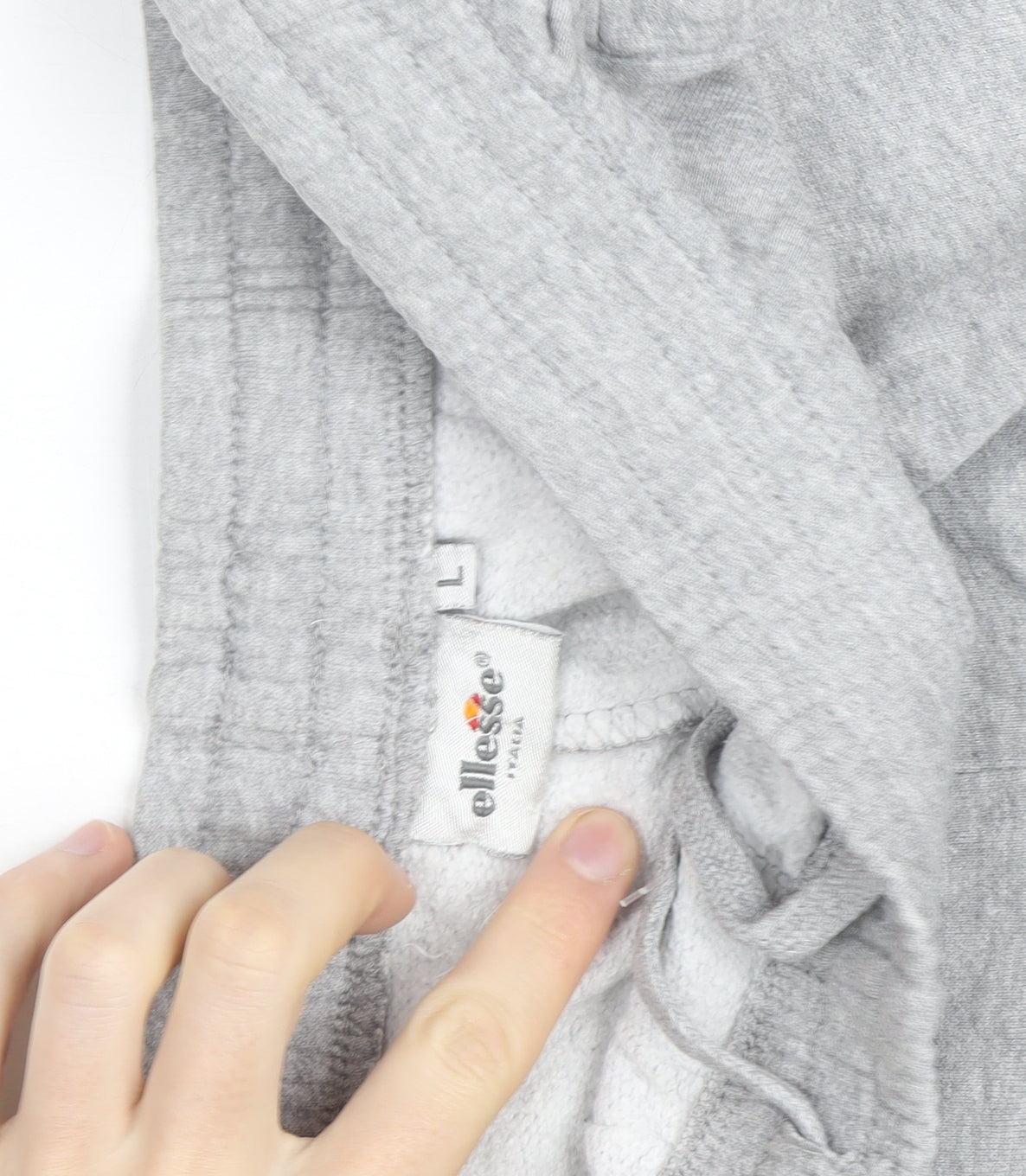 Ellesse Men’s Grey Jogger Sweatpants L Regular Fit Cotton Blend