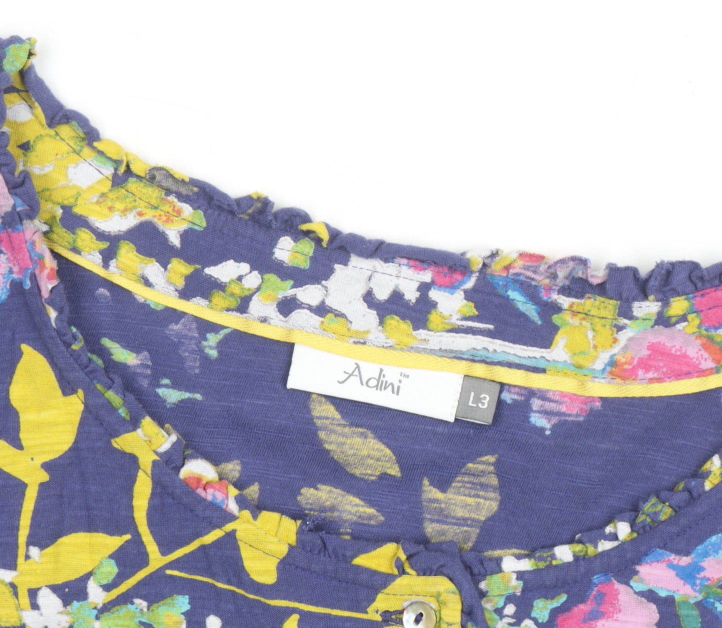 Adini Women’s Multicoloured Floral Cotton Tunic Blouse L