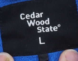 Cedar Wood State Men’s Blue Fleece Full Zip Jacket L