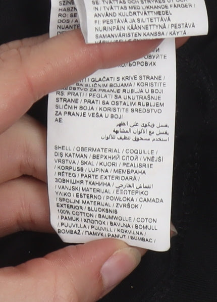 Puma Womens Black Cotton Crew Neck Short Sleeve T-Shirt Size 14