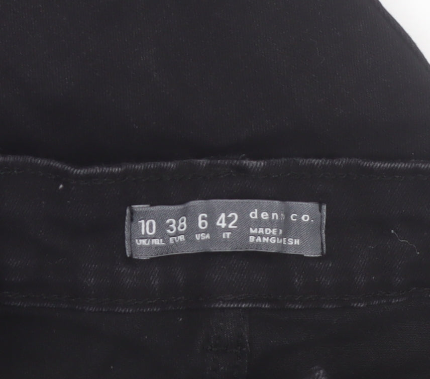 Denim Co. Womens Black Bootcut Stretch Jeans Size 10 Regular