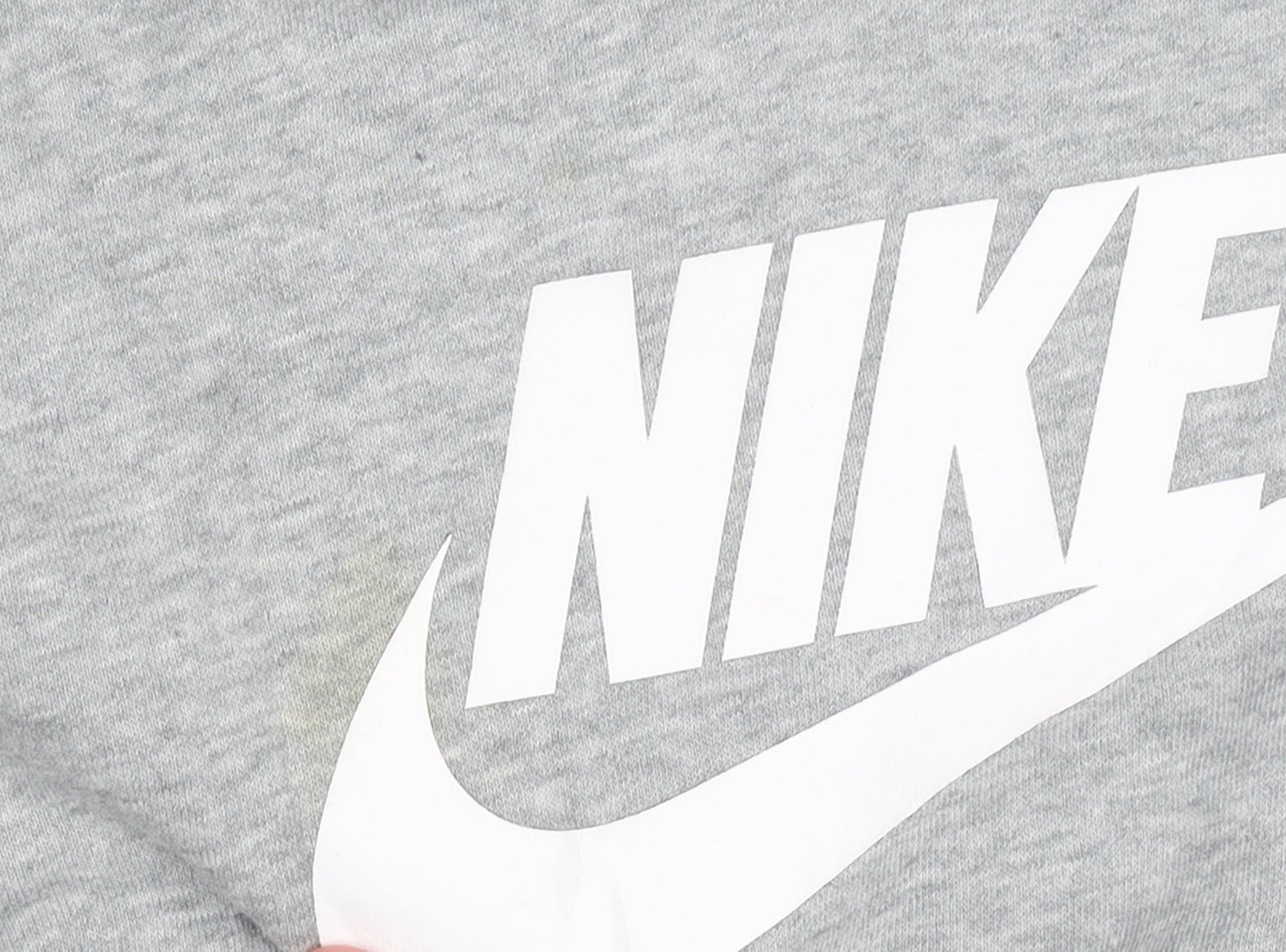 Nike Womens Grey Logo Crew Neck Pullover Sweatshirt Size S