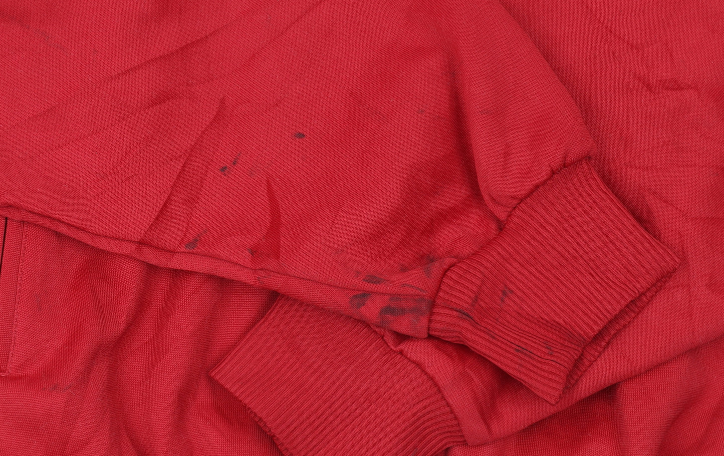 Adidas Men's Red Track Jacket S Retro Sports Full Zip Lightweight