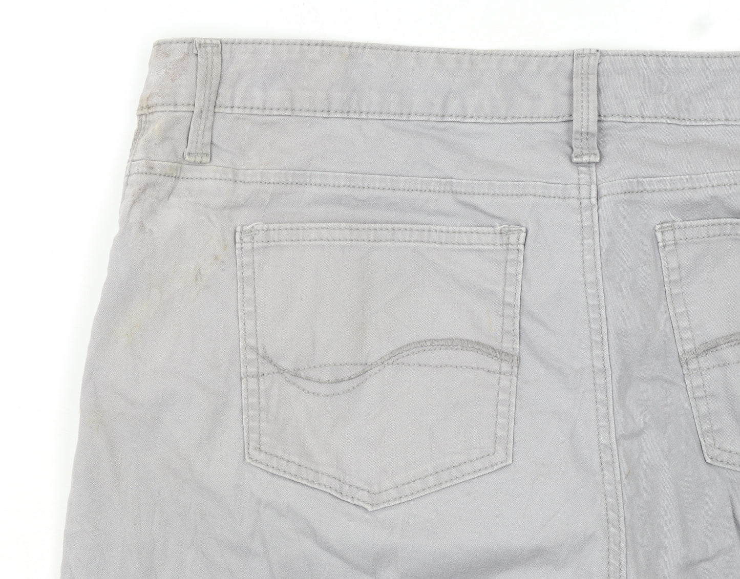 Lee Women’s Grey Capri Jeans Size 18 Plus Low Rise Stretch Denim