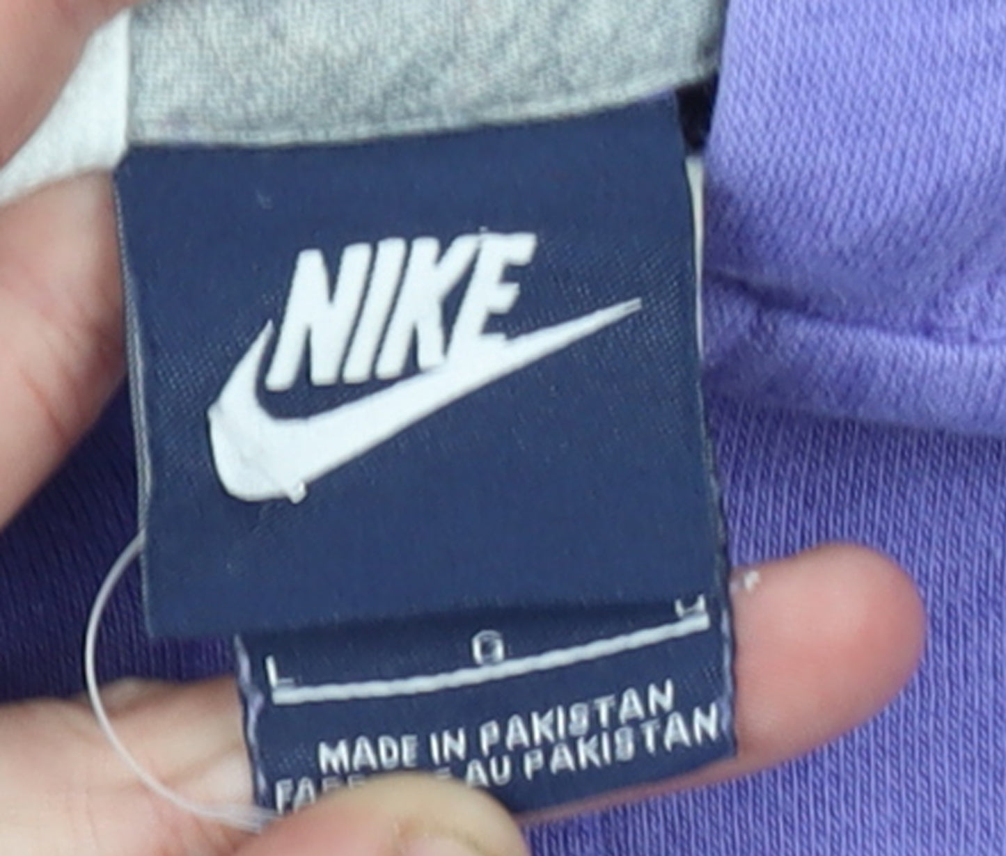 Nike Women's Purple Full Zip Hoodie Size L with Logo