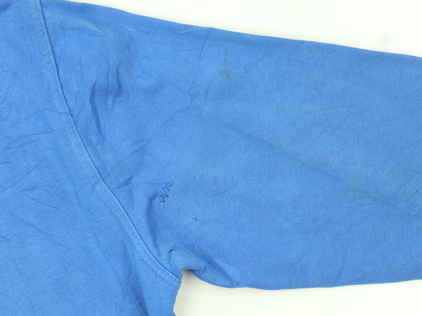 GAP Kids Boys Blue Pullover Hoodie 12 Years Fleece Logo Sweatshirt