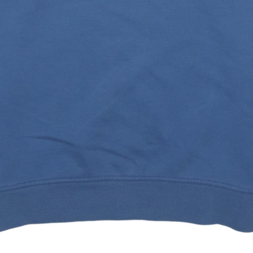 Timberland Men's Blue Regular Fit Logo Crew Neck Sweatshirt M