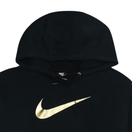 Nike Women's Black Gold Logo Pullover Hoodie Size M