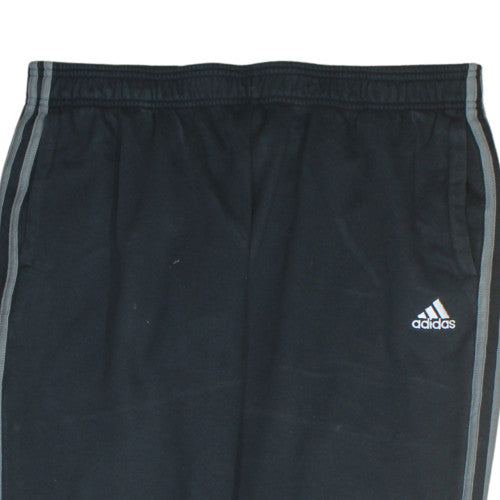 Adidas Men's Black Jogger Trousers L Regular Fit Fleece Sportswear