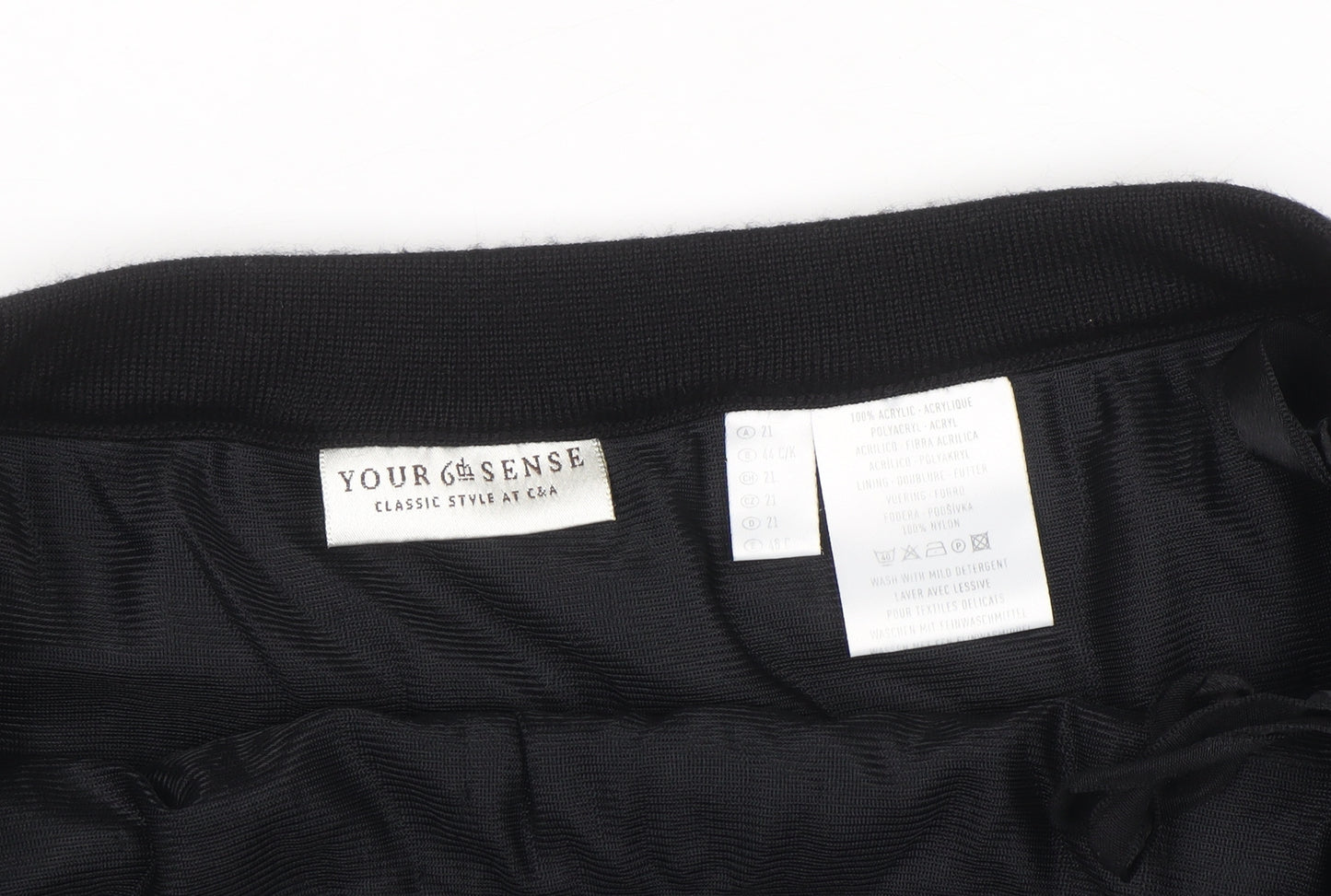 Your 6th Sense Women's Black Knit Pencil Skirt Size 16
