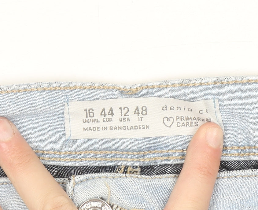 Primark Women’s Light Blue Skinny Denim Jeans Size 16