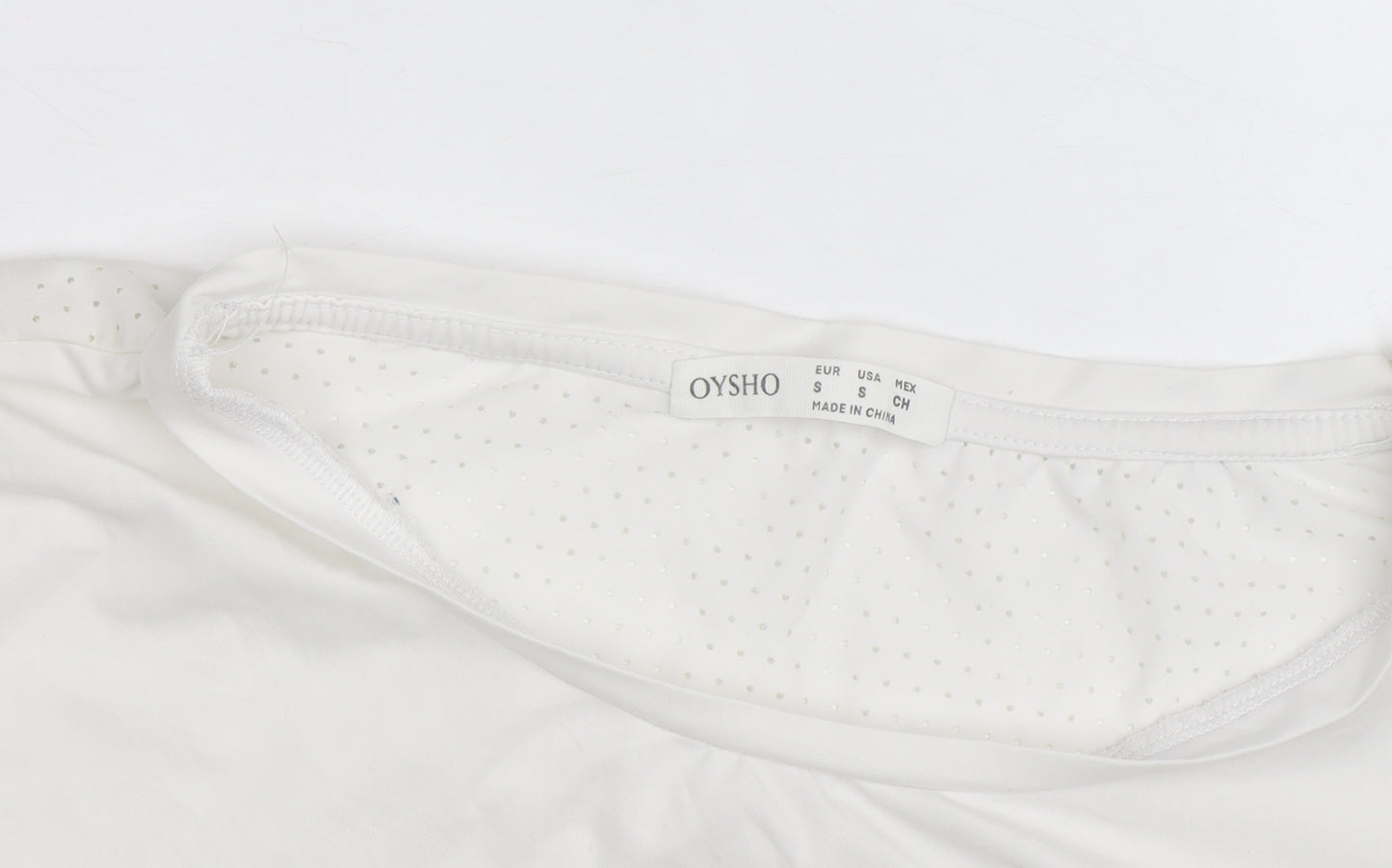 Oysho Womens White Slim Fit Short Sleeve Active T-Shirt Size S