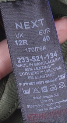 Next Women’s Green Jogger Trousers Size 12 Regular Viscose Blend