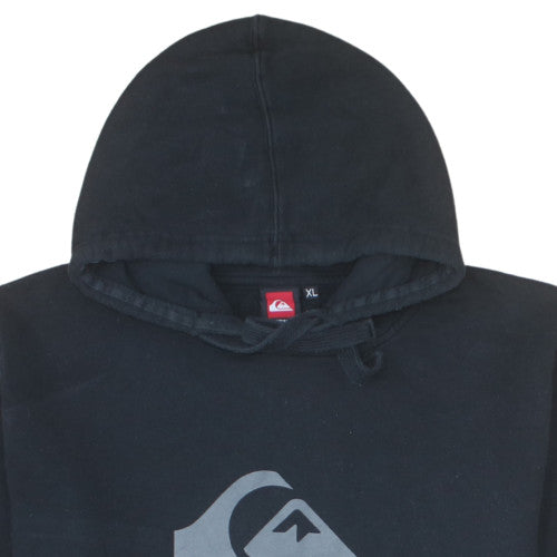 Quiksilver Men's Black XL Pullover Hoodie Fleece Graphic Sweatshirt