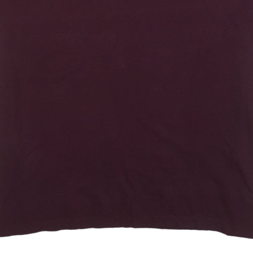 Nike Men's Burgundy Crew Neck Cotton T-Shirt Size M