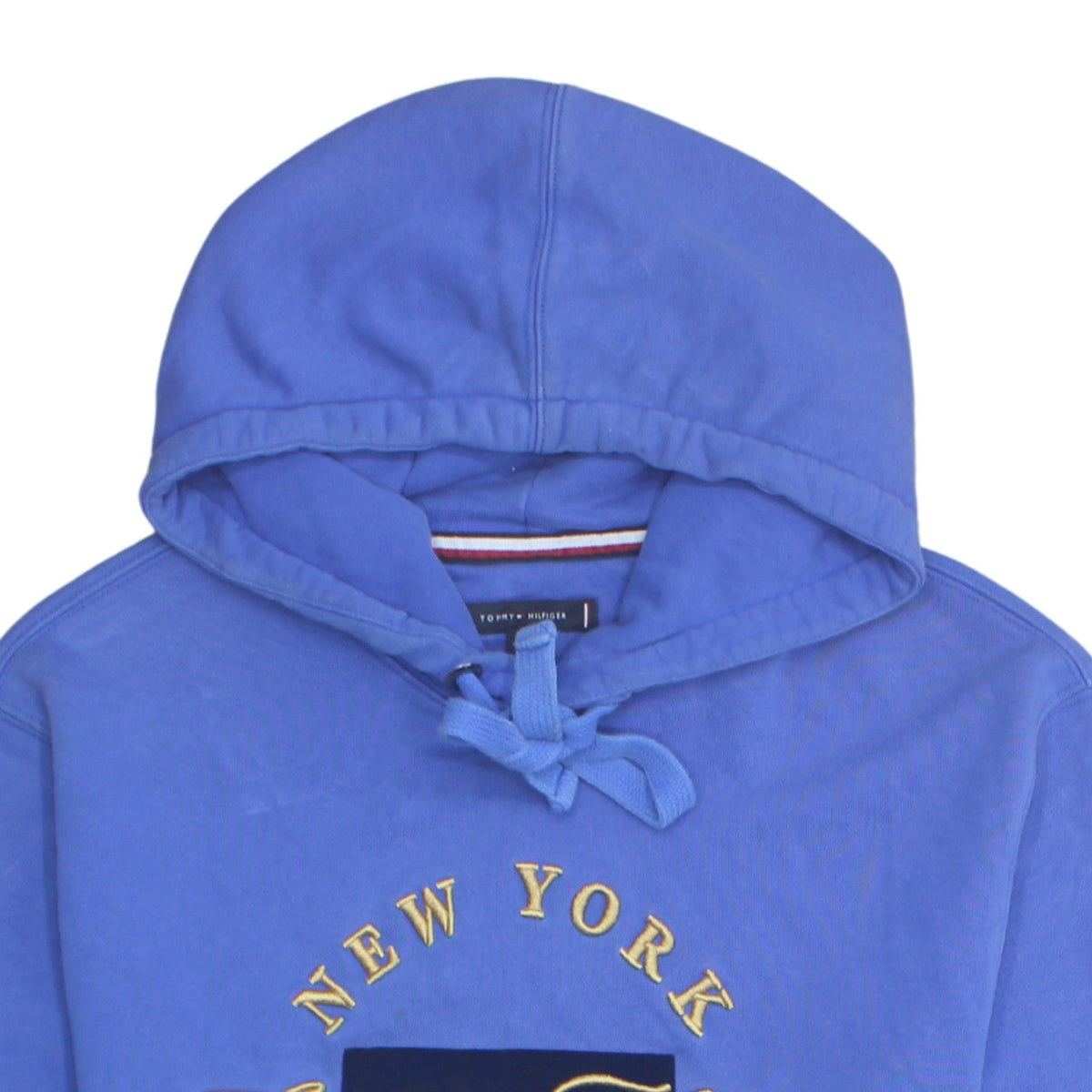 Tommy Hilfiger Men's Blue Embroidered Logo Pullover Hoodie M