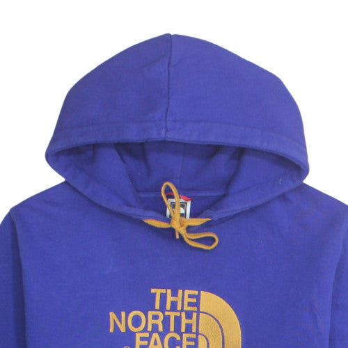 The North Face Womens Blue Pullover Hoodie Large Cotton Logo