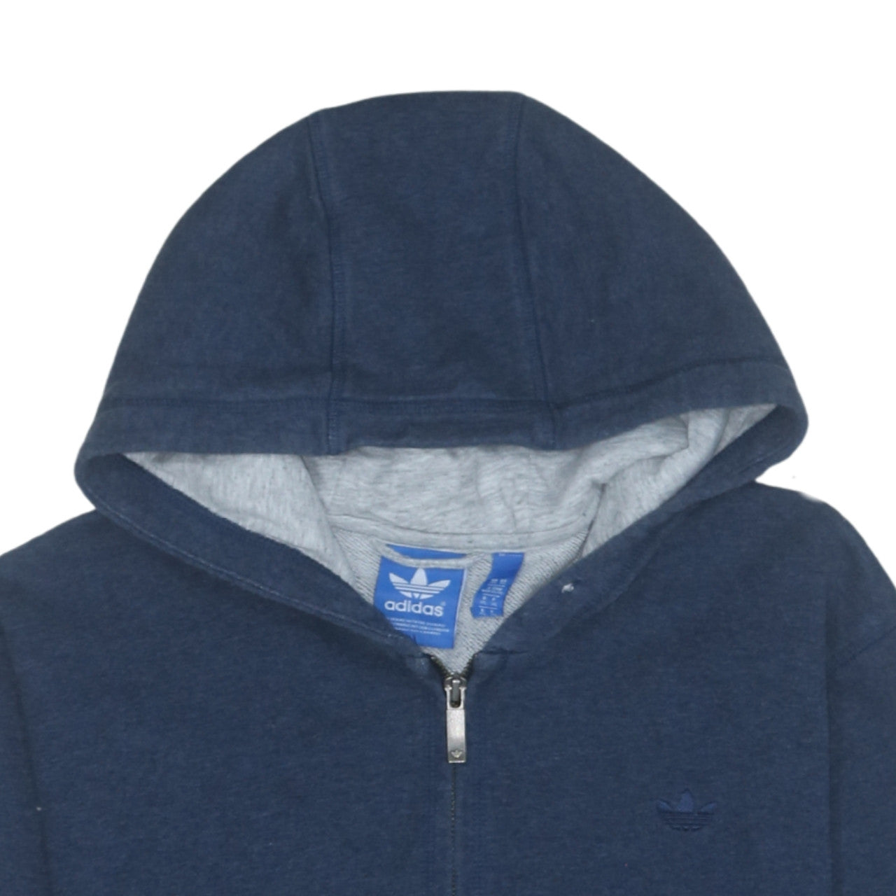 Adidas Mens Blue Full Zip Hoodie XL Regular Fit