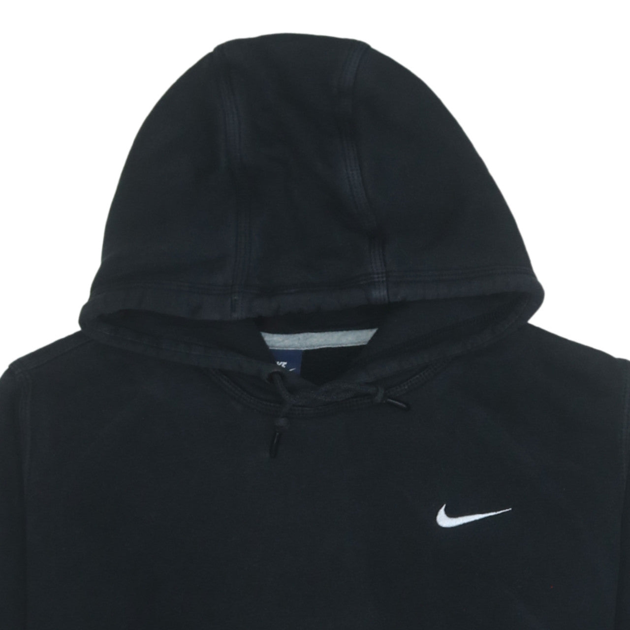 Nike Mens Black Pullover Hoodie L Regular Fit Cotton Fleece