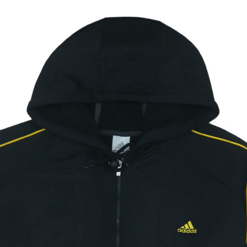 Adidas Men's Black 2XL Track Jacket Hooded Full Zip Sportswear