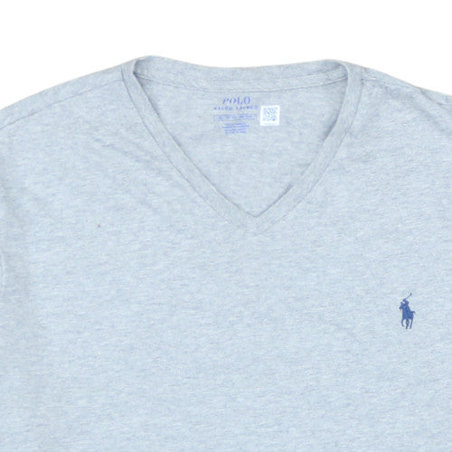 Polo Ralph Lauren Men's Grey V-Neck Cotton T-Shirt XL