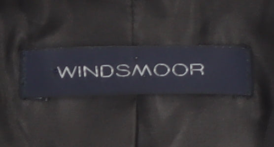Windsmoor Women Black Size 16 Long Overcoat Classic Style