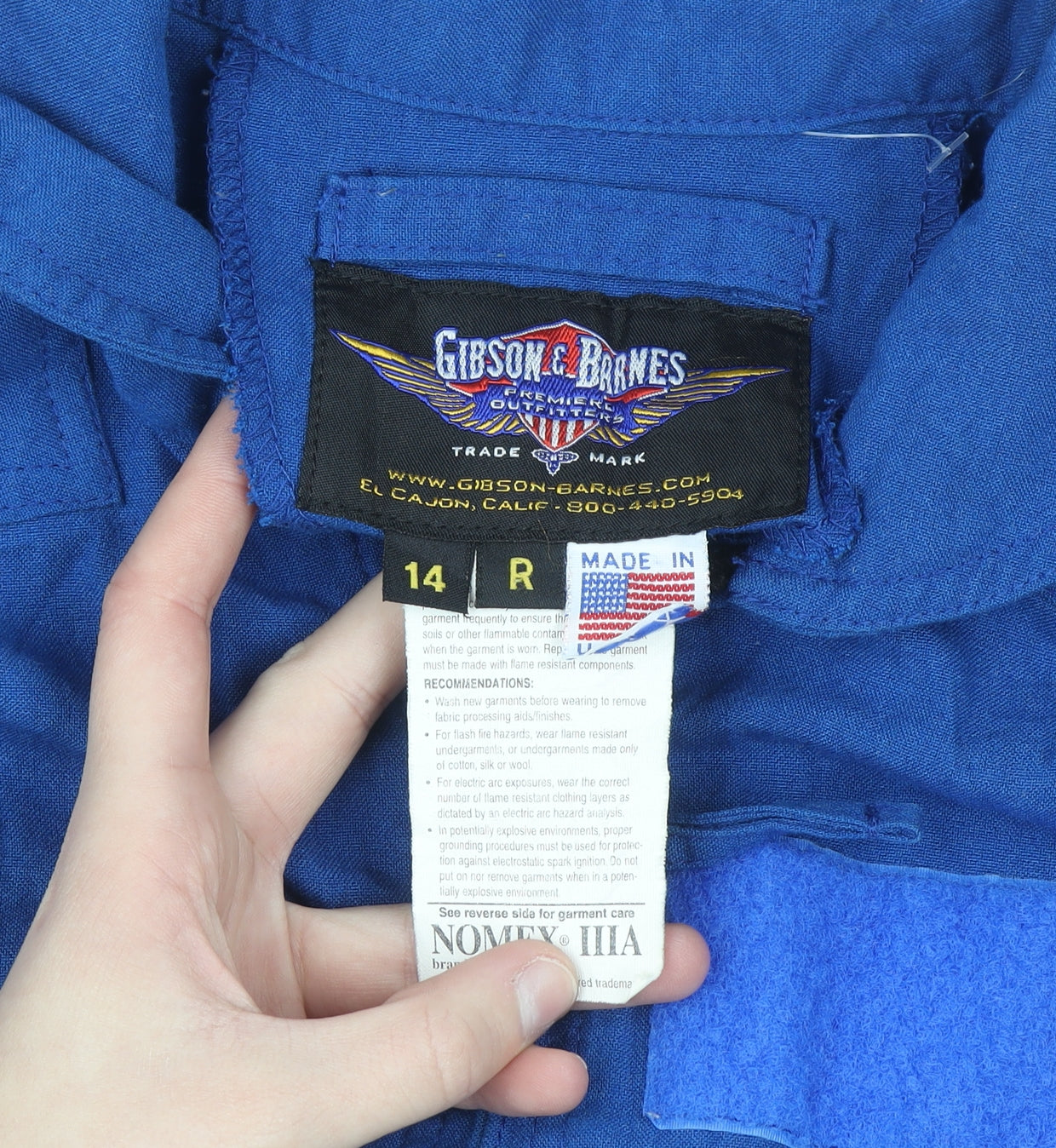 Gibson & Barnes Women's Blue Military Flight Suit Jacket Size 14