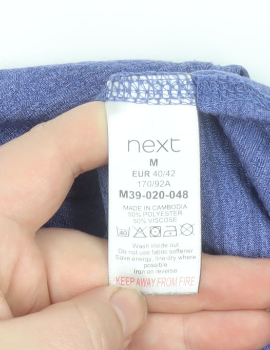 Next Women’s Blue Long Sleeve Basic T-Shirt M Regular Fit