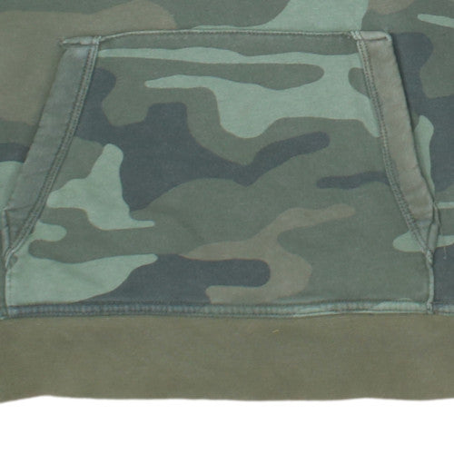 GAP Boys Green Camouflage Pullover Hoodie Size 10 L Cotton Blend