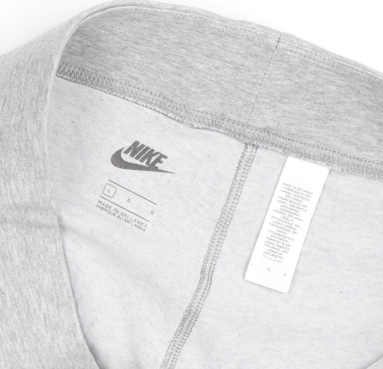 Nike Womens Grey Large Biker Shorts Slim Fit Stretch Activewear