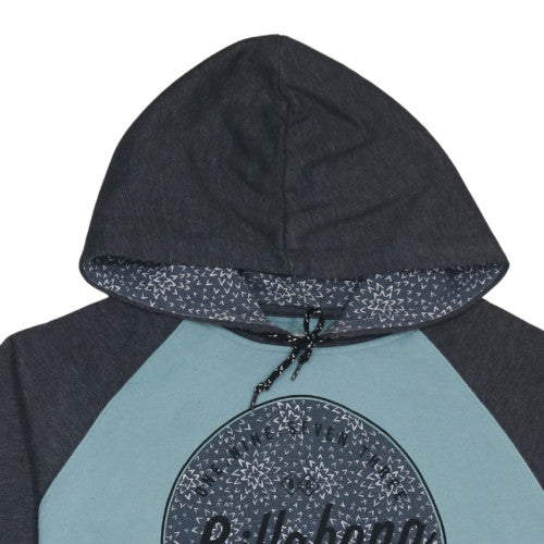 Billabong Men's Blue & Charcoal Pullover Hoodie Size L Cotton Blend