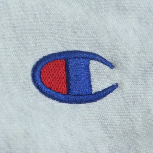 Champion Men's Grey 1/4 Zip Reverse Weave Sweatshirt Medium