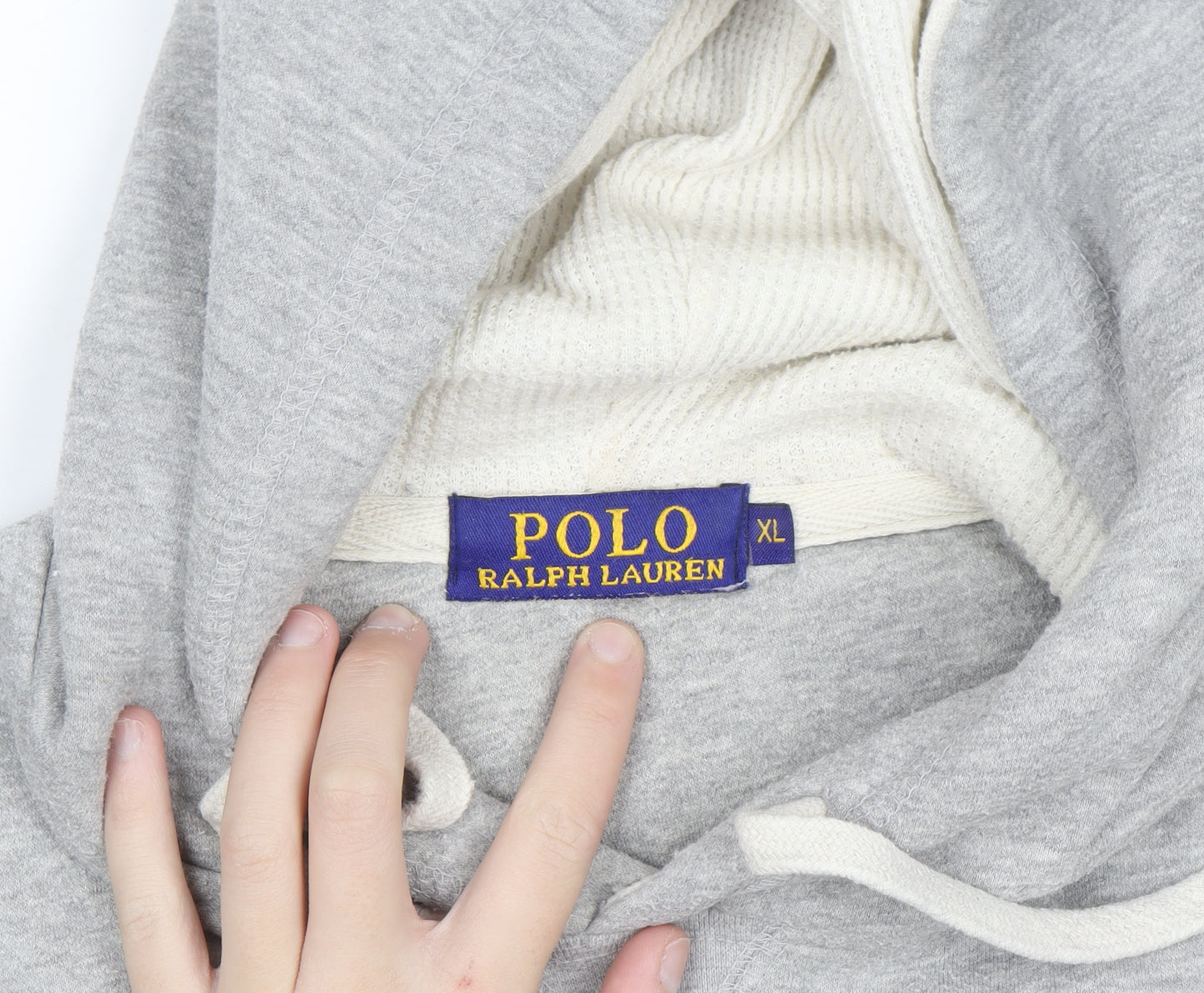 Ralph Lauren Men’s Grey XL Pullover Hoodie with Logo Embroidery
