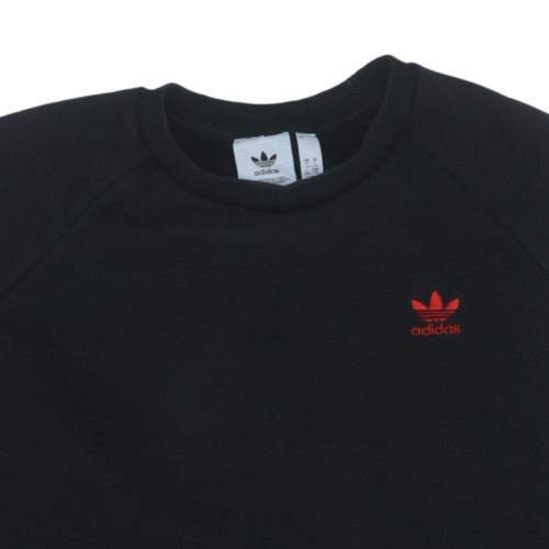 Adidas Men's Black Crew Neck Pullover Sweatshirt L Regular Fit