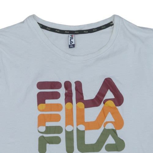 Fila Men's White XL Graphic Adventure Crew Neck T-Shirt
