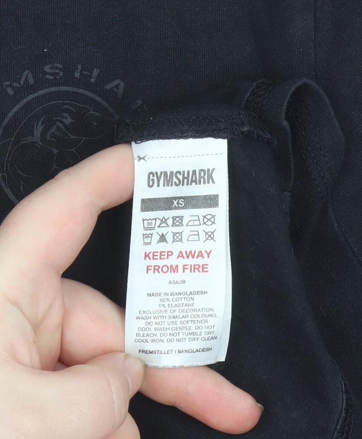 Gymshark Men's Black XS Slim Fit Crew Neck Short Sleeve T-Shirt