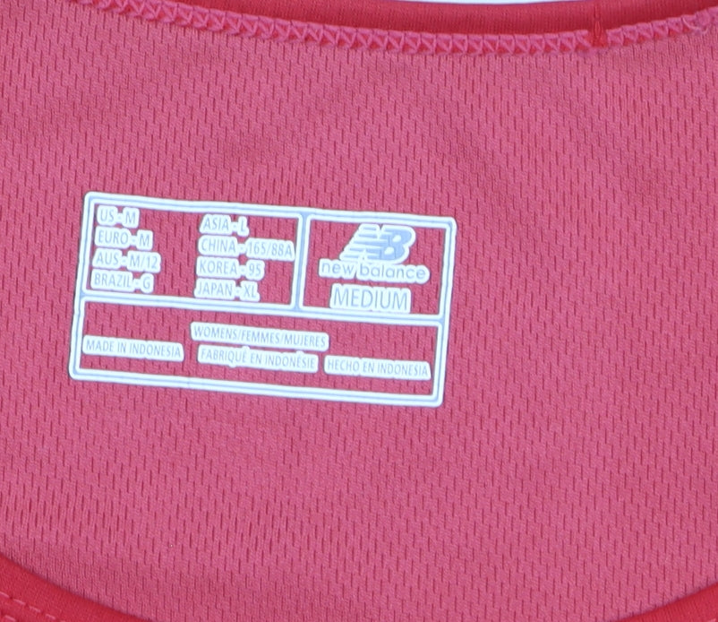 New Balance Womens Red Polyester Athletic Tank Top M