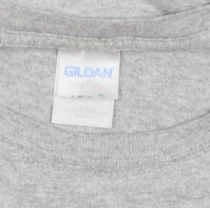 Gildan Men's Grey Hooters Cancun Graphic T-Shirt Size L