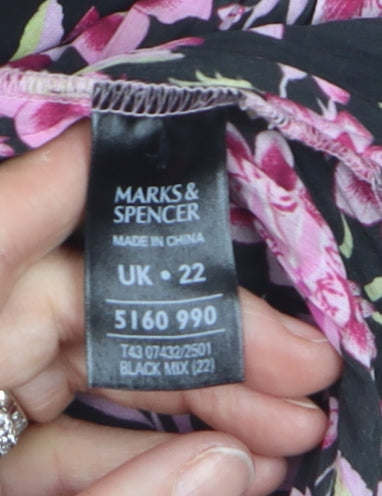 Marks and Spencer Women’s Multicoloured Floral Blouse Size 22