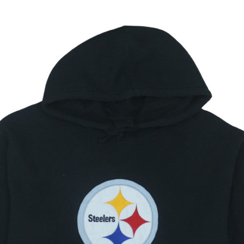 NFL Team Apparel Men's Black Pittsburgh Steelers Pullover Hoodie Size L