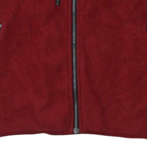 Helly Hansen Mens Red Fleece Full Zip Jacket Size L Outdoor