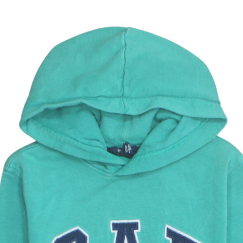 GAP Boys Green Pullover Hoodie 8 Years Logo Fleece Sweatshirt