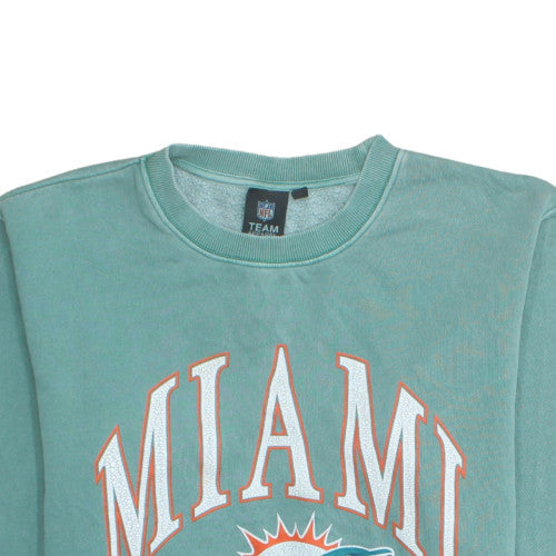 NFL Team Apparel Miami Dolphins Men's Green M Crew Neck Sweatshirt